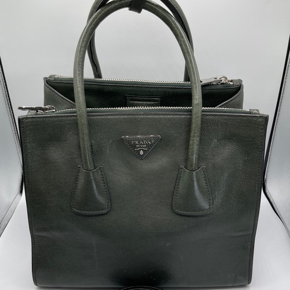 PRADA Twin Pocket Tote Green - Picture 2 of 10